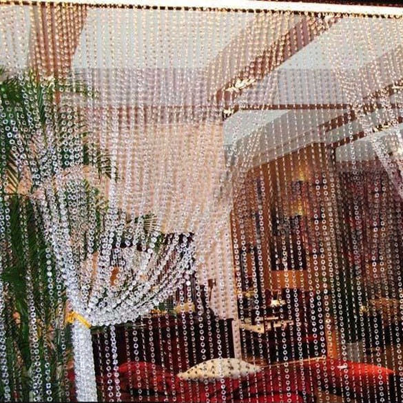 Cuộn dây hột cườm trong suốt 99FT 30M trang trí sang trọng