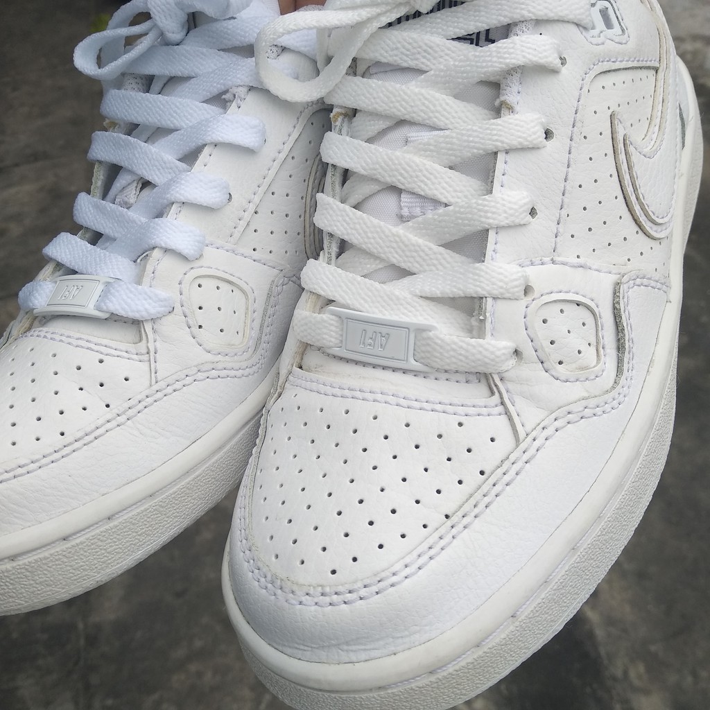 7.5mm Dây giày basic bản dẹt thay thế cv classic vans nike aj aj1 af af1 thấp cao cổ màu trắng 60cm 1m6 1m8