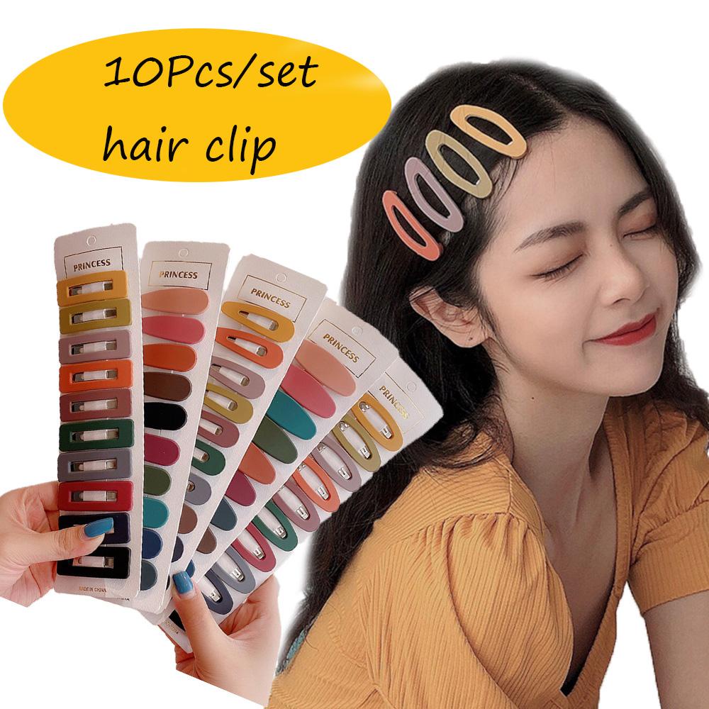 FORBETTER Kẹp Tóc Dạng Nhám Màu Macaron Thời Trang Cho Nữ