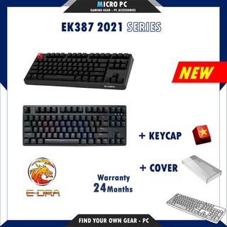 Bàn Phím Cơ Gaming🎮FREESHIP🎮 E-DRA EK387 / EK387L (Huano - Gateron Switch/Type C/Cherry Stab) - Hàng chính hãng