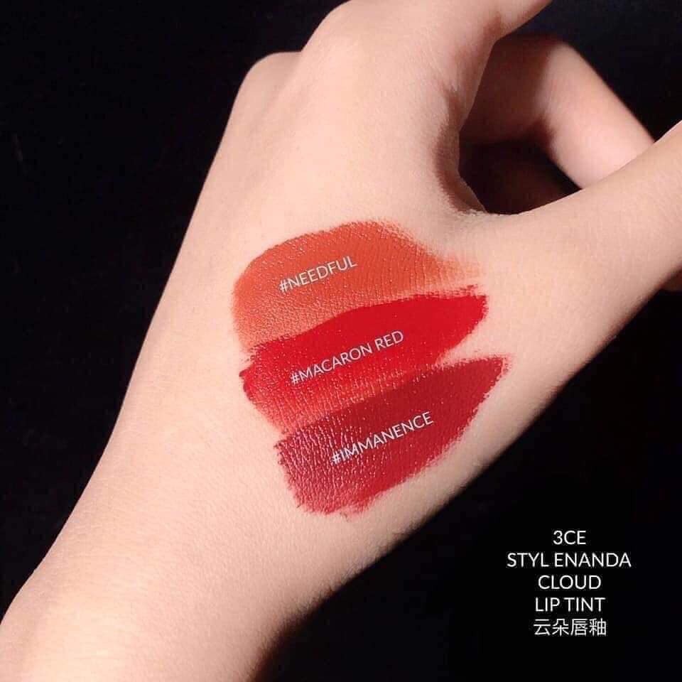 [Hot-2020] Son kem 3ce cloud lip tint màu immanence-Needful-Macaron Red