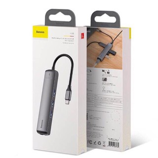 [BH 18THÁNG] Hub chuyển đổi Baseus 6 in 1 Smart Hub (Type C to 3x USB 3.0, HDMI 4K, LAN RJ-45, Type C PD)