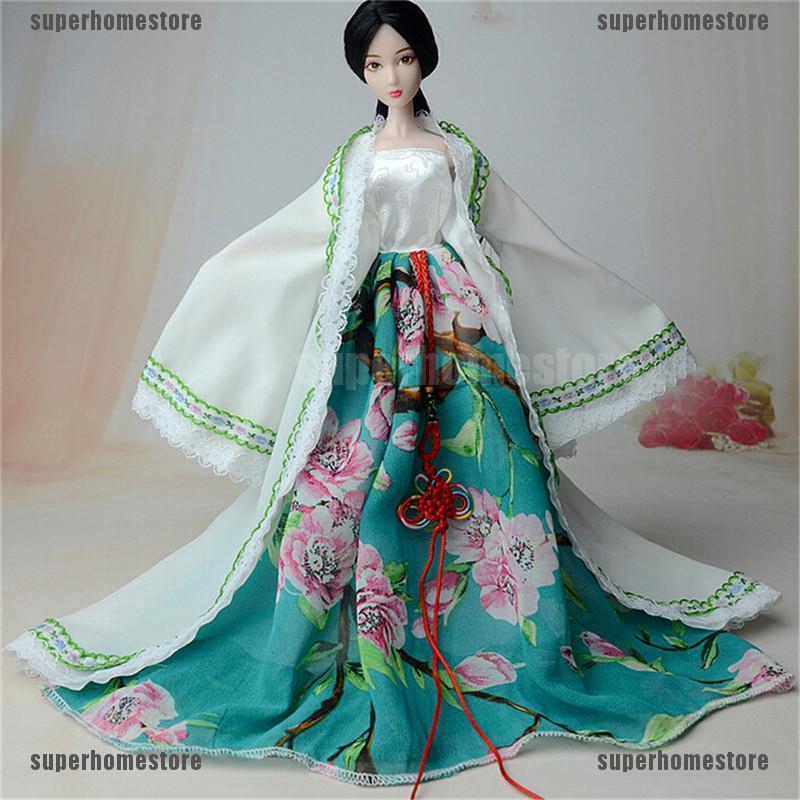 Đầm Công Chúa Phong Cách Trung Hoa Xinh Xắn Cho Búp Bê Barbie