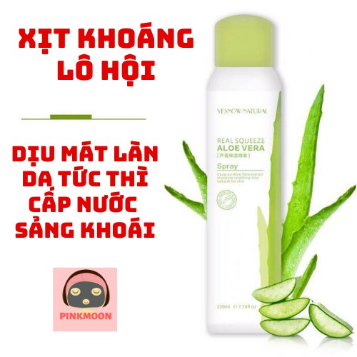 Xịt Khoáng Lô Hội Dịu Làn Da Cháy Nắng Khô Ráp