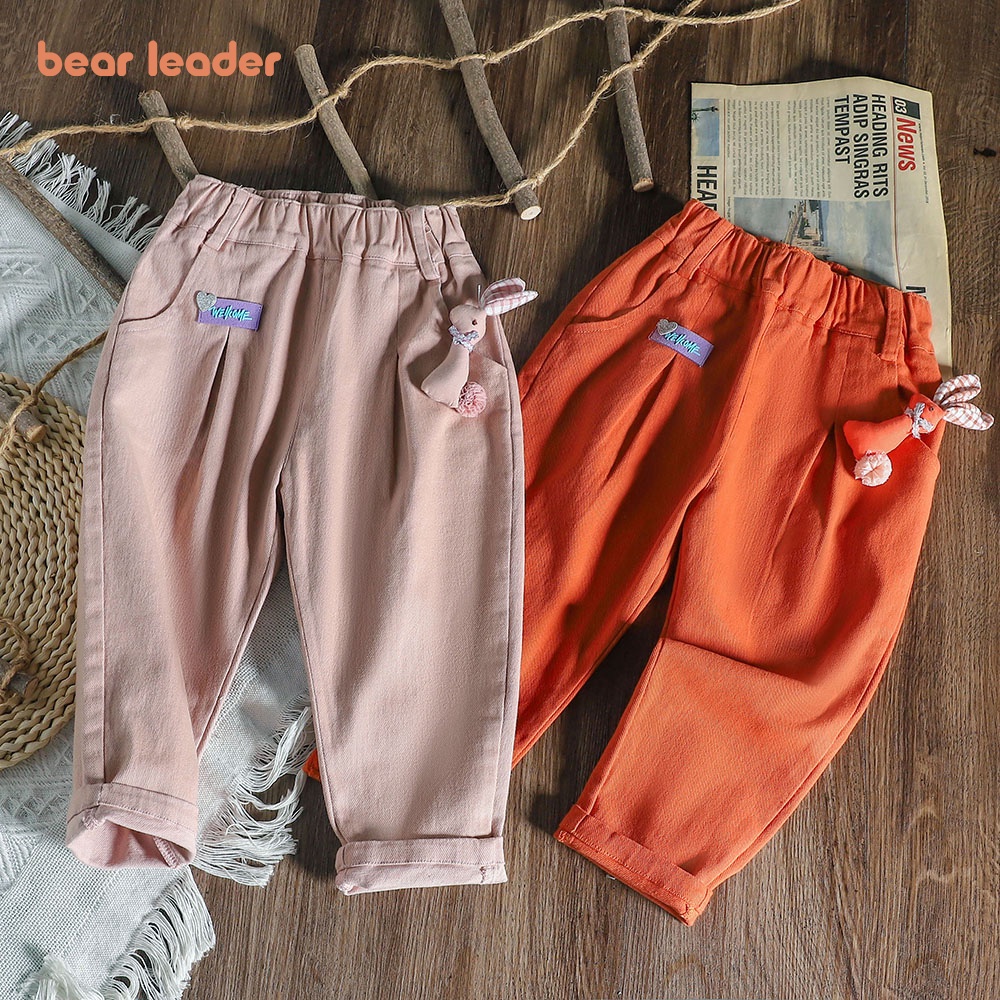 BEAR LEADER Quần Dài Dáng Rộng Thời Trang Xuân Thu Mới 2022 Cho Bé Gái 2-6 Tuổi