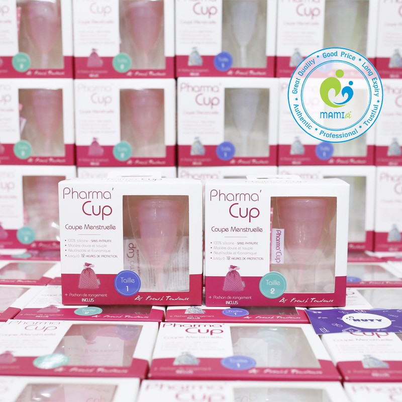 Cốc nguyệt san (Size 1/2)cho phụ nữ từ 18 tuổi Pharma Cup Coupe Menstruelle/Pocket, Pháp