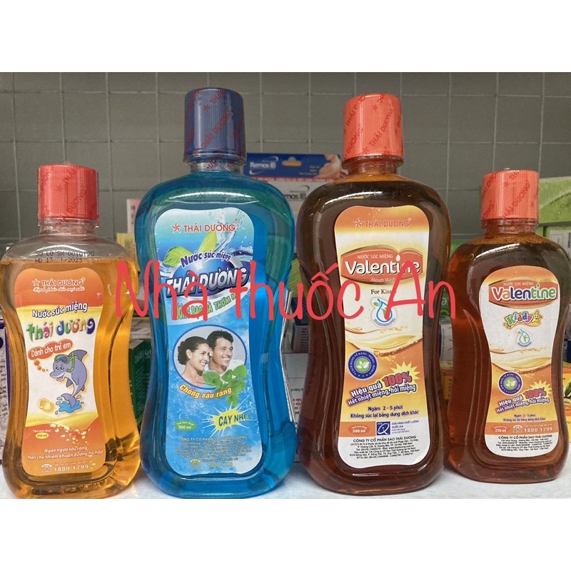 Nước súc miệng Valentine kiddy 250ml cho bé & Valentine 500ml