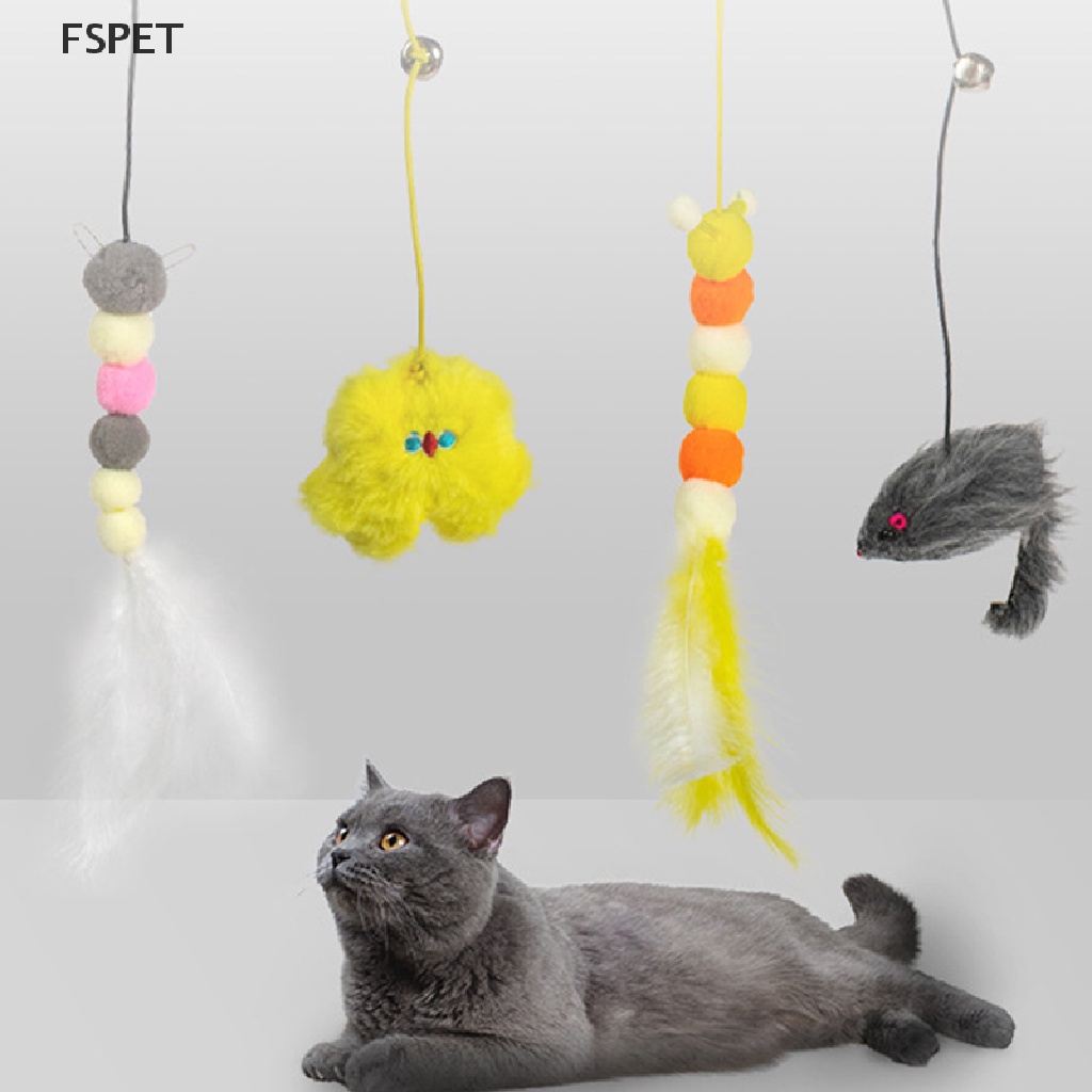 Đồ Chơi Tương Tác Tự Dính Hình Sâu Bướm Có Dây Thừng Treo Cửa Cho Mèo Cưng