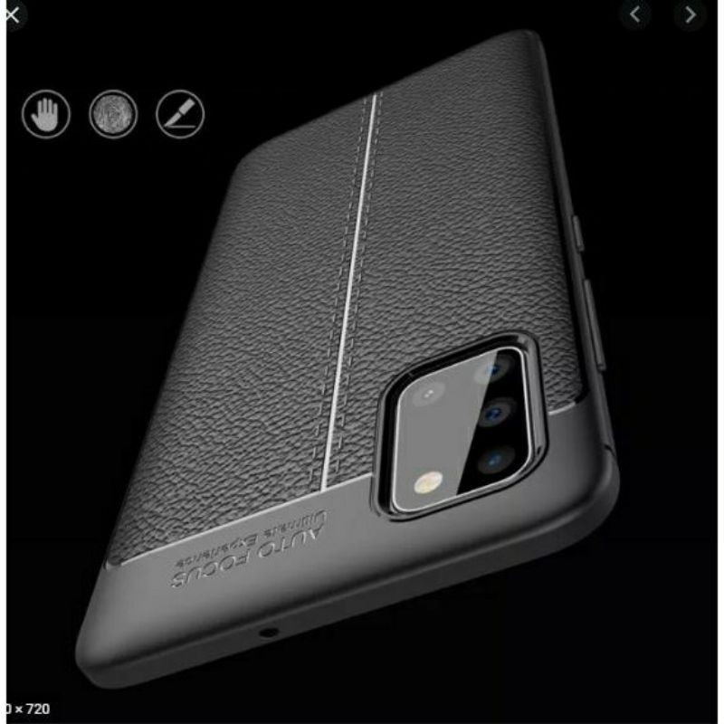 Ốp lưng silicon dẻo giả da Auto Focus cao cấp dành cho OPPO A52/ A92