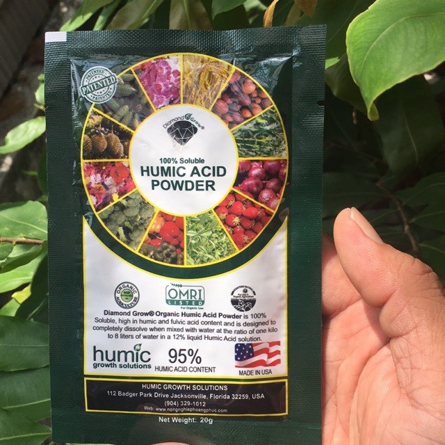 Phân hữu cơ Humic Acidpower nhập khẩu từ Mỹ. Cải tạo đất, kích rễ cây. Gói 20gram