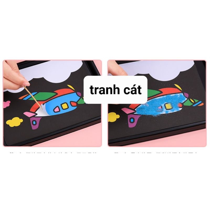 SỔ TRANH DÁN GIẤY KIM TUYẾN VÀ TRANH CÁT DIY CỰC THÚ VỊ, có clip cách chơi