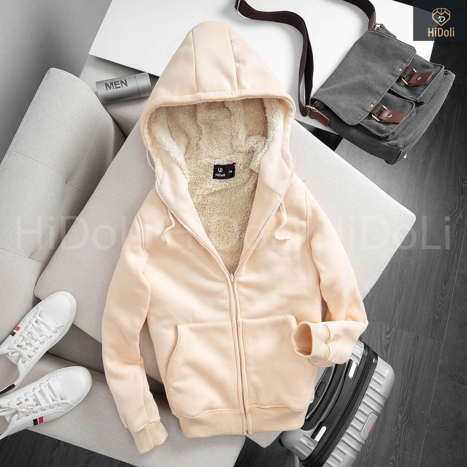 Áo khoác nỉ lót lông cừu, áo hoodie nam nữ unisex 5 màu,mặc đẹp thời trang chuẩn form dáng, thời trang HABI STORE