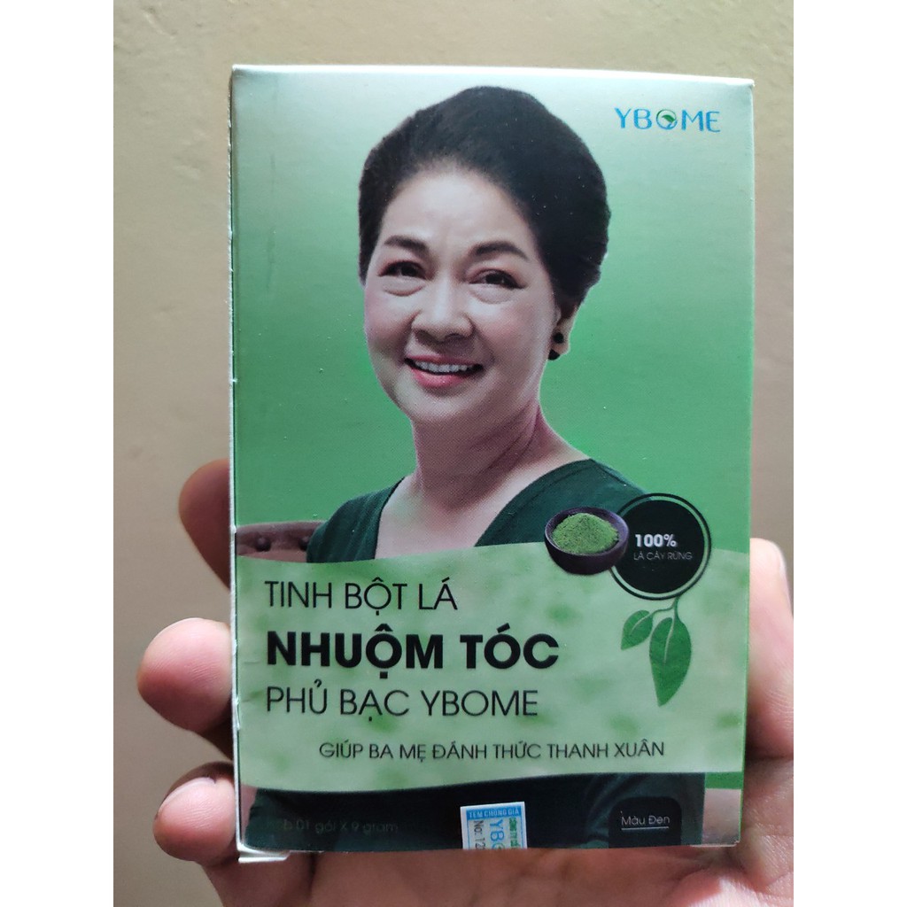 Thuốc Nhuộm Tóc Thảo Dược Phủ Bạc Tại Nhà Màu Nhuộm Tóc Đen, Nâu Được Làm Từ Bột Lá Nhuộm Tóc Ybome