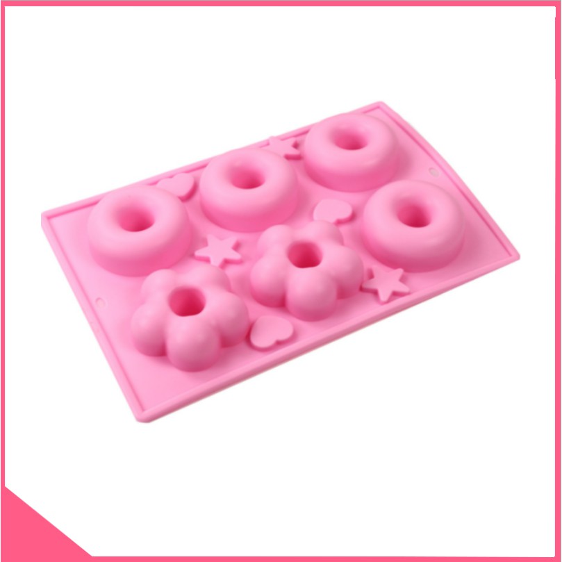 Khuôn silicon làm rau câu hình bánh donut