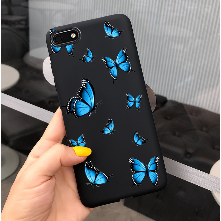 Huawei Y5 Y6 2017 Y5 Y6 Y7 Prime 2018  Y7 Y7Pro 2019 Case Silicon Soft TPU Protective Butterfly Bee Phone Cover Casing