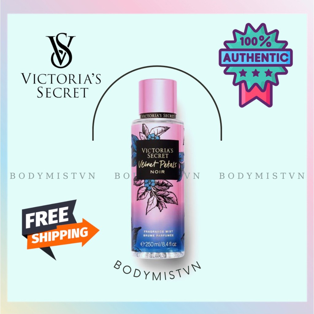 🤎 𝐁𝐨𝐝𝐲𝐦𝐢𝐬𝐭𝐯𝐧 - Mẫu thử xịt thơm Body Mist Victoria's Secret -  Velvet Petals Noir 250ml 🤎