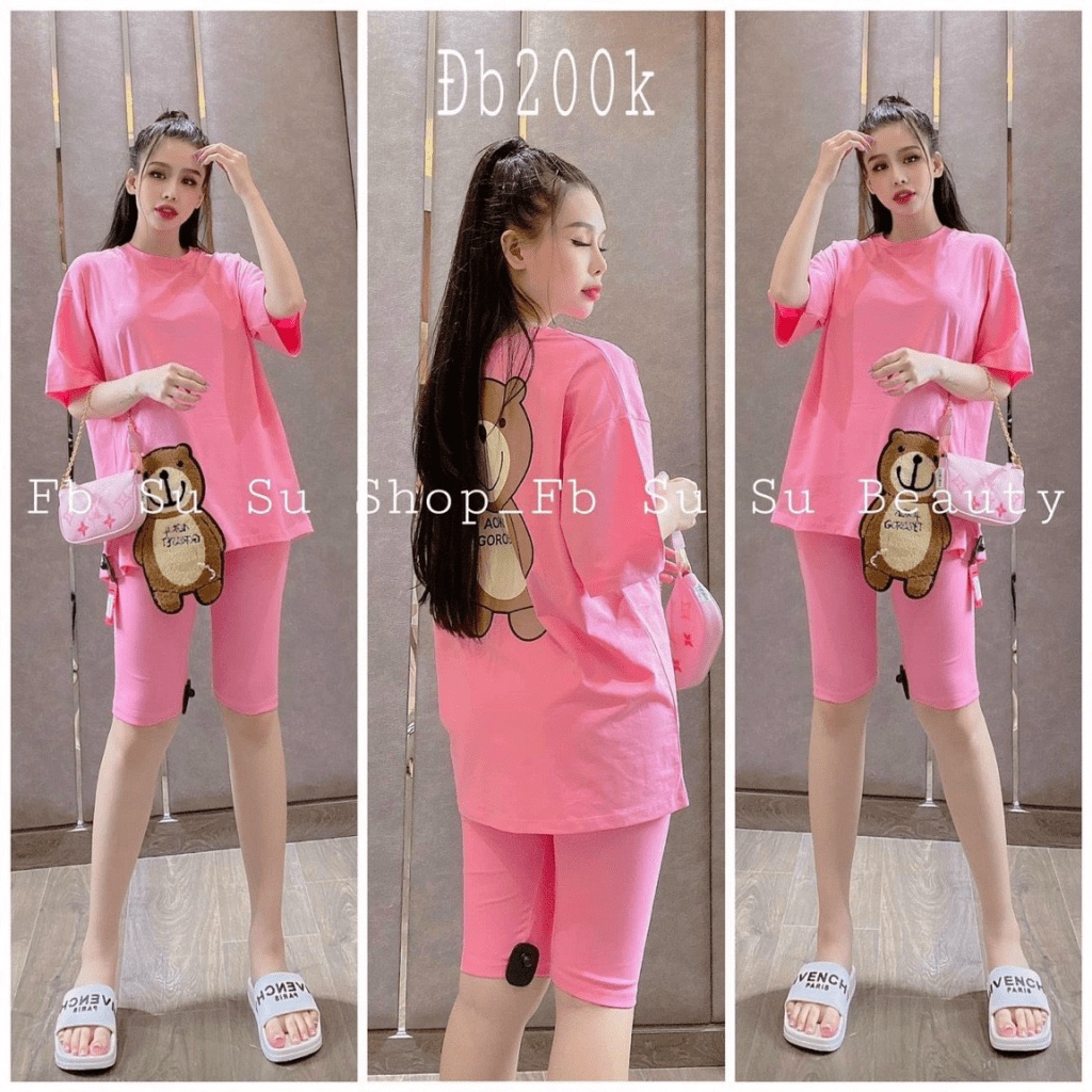 SÉT BỘ GẤU CHẤT THUN LẠNH CO GIÃN CAO CẤP TP MẶC NHÀ KẾT HỢP ĐI CHƠI ĐƯỢC