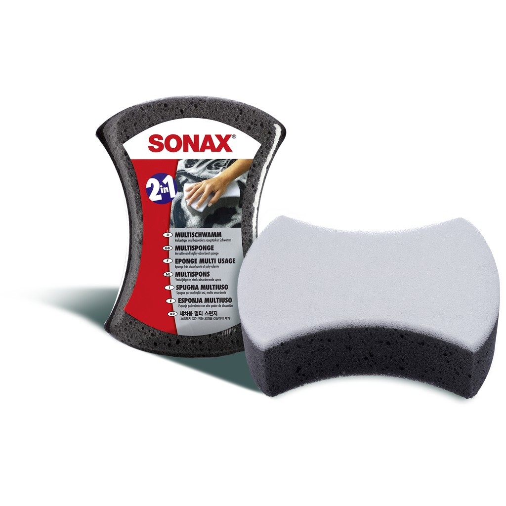 Bọt biển rửa xe Sonax 2-in-1 Multi sponge