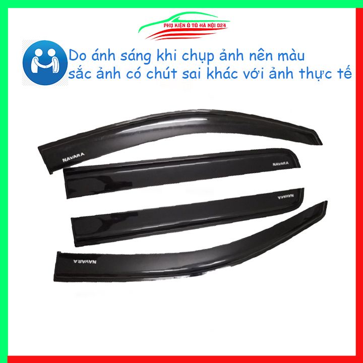 Vè che mưa cho xe ô tô Navara 2015-2019 vè đen bảo vệ trang trí xe