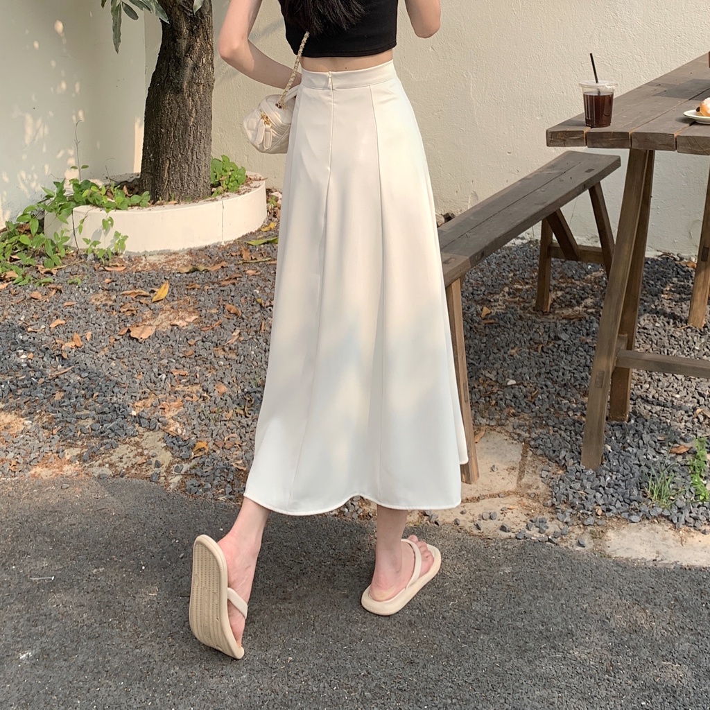 Chân Váy Xòe Lưng Cao Phong Cách Hàn Quốc Cho Nữ