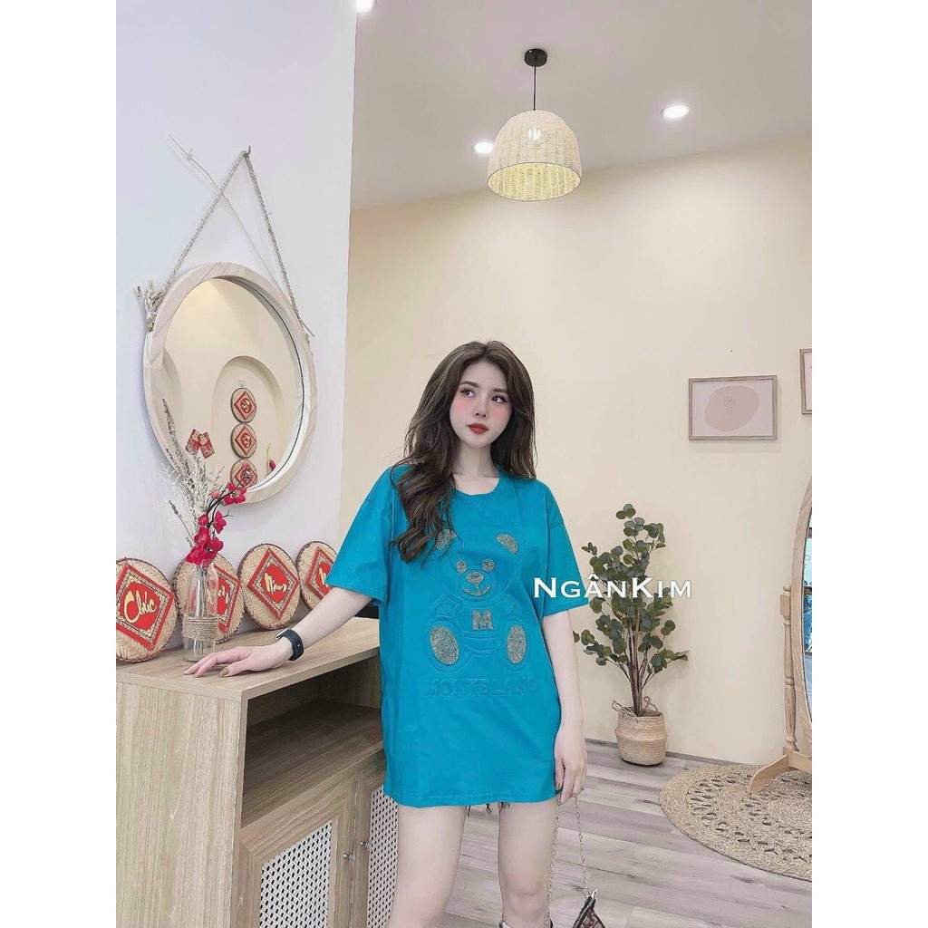  Áo phông gấu đá dập nổi fom rộng nhiều màu sắc | BigBuy360 - bigbuy360.vn