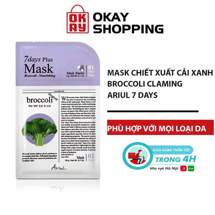 Mặt nạ 2 bước Ariul 7 Days Plus Mask Broccoli Water 20g