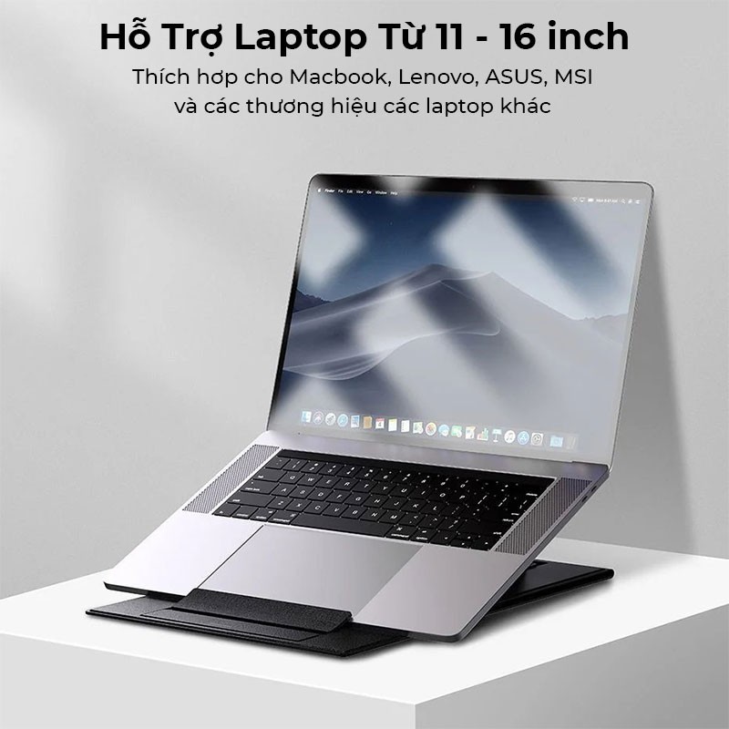 Giá Đỡ Macbook Baseus Ultra High Folding Laptop Stand Xếp Gọn Đa Dung Thay Đổi Nhiều Góc Độ, Hỗ Trợ Làm Việc Đứng