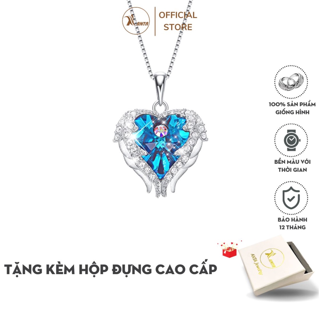 Dây chuyền thiết kế hình trái tim đôi thời trang sang trọng danh cho nữ ANTA Jewelry - ATJ3610