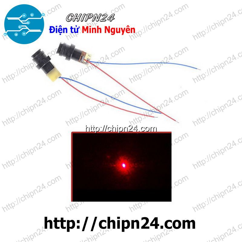 [1 CÁI] Đầu phát Laser Mini 4.5V 6mm (Sáng Đỏ Hội Tụ) (Laze)