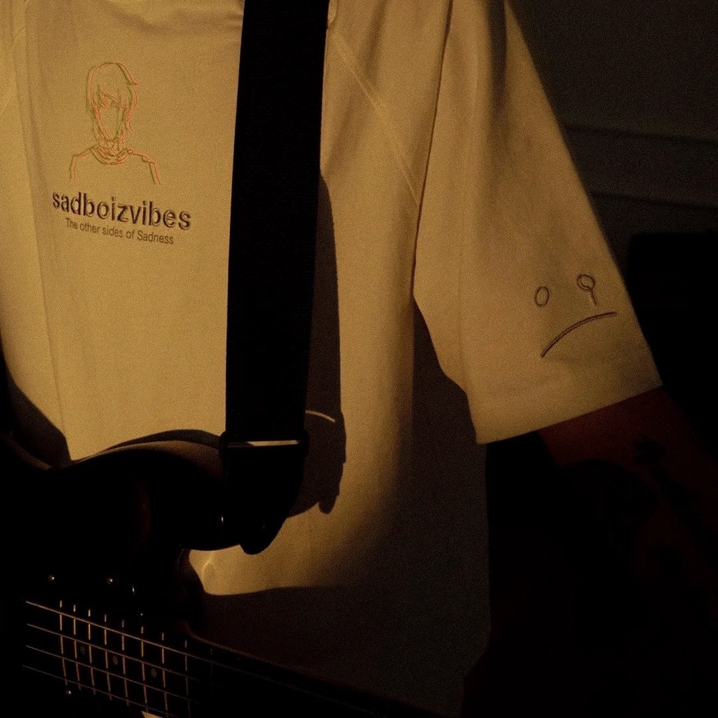 Áo thun Sadboiz Portrait Tee màu trắng nam nữ form rộng 40kg-90kg sad boiz hình thêu full tag Thời trang Uniex HCM AL195