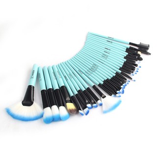 32Pcs Makeup Brushes Bag Set Foundation Cosmetic Tools + Cleaning Egg Brushegg