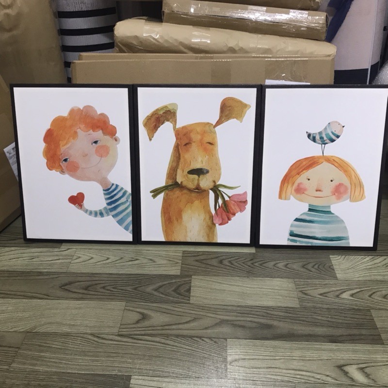 Tranh canvas bộ 3 bức kt 30x40cm | BigBuy360 - bigbuy360.vn