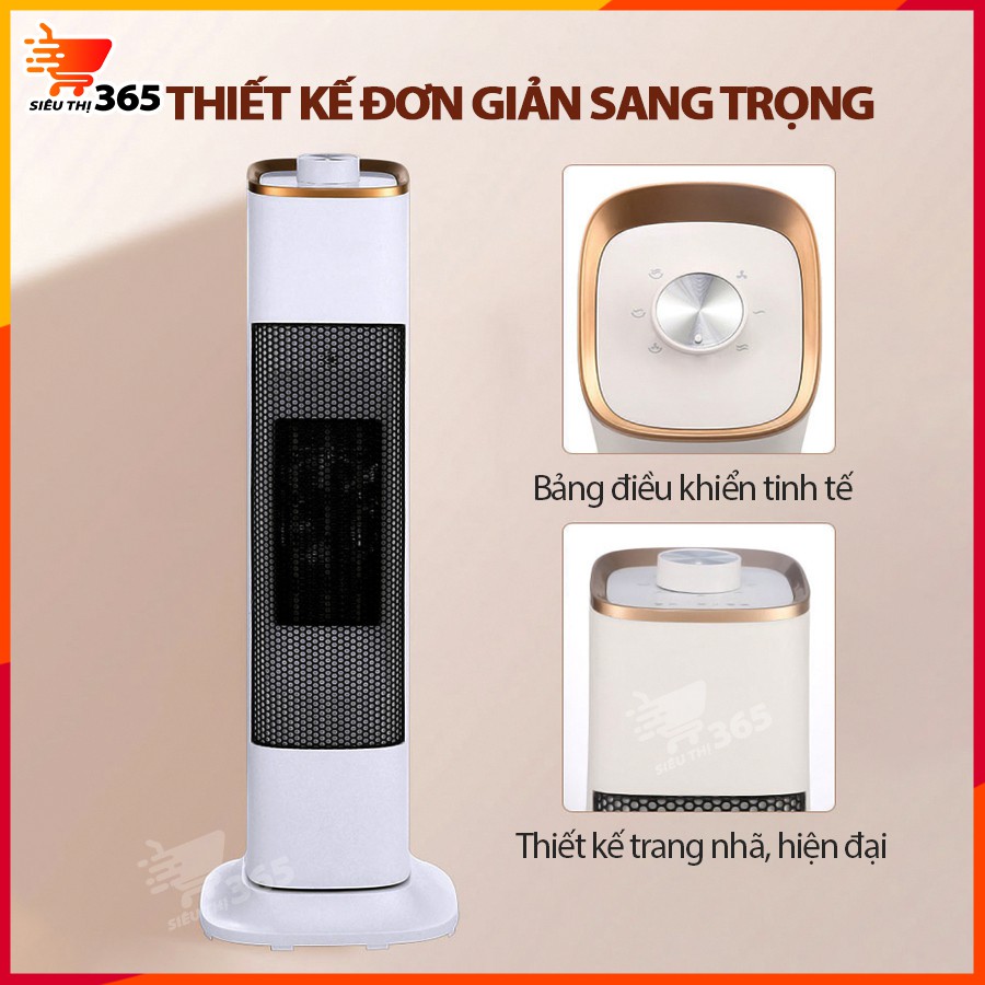 ( SLN 3 ) ( SLN 3 ) Quạt sưởi gốm TCL dáng đứng cao cấp - Thông minh - Ấm áp - An toàn - Đầu xoay góc rộng đa năng - SIÊ