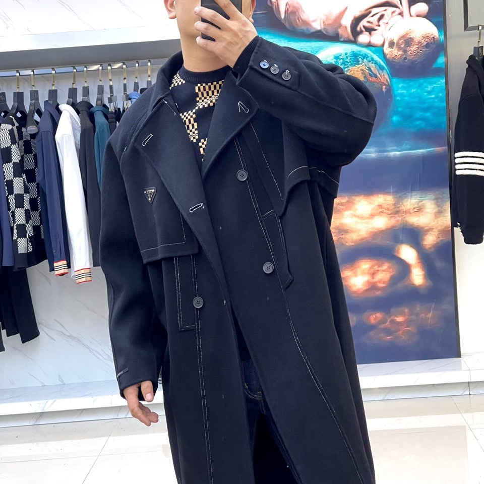 Áo dạ nam thời trang cao cấp PRADA dáng dài lịch lãm