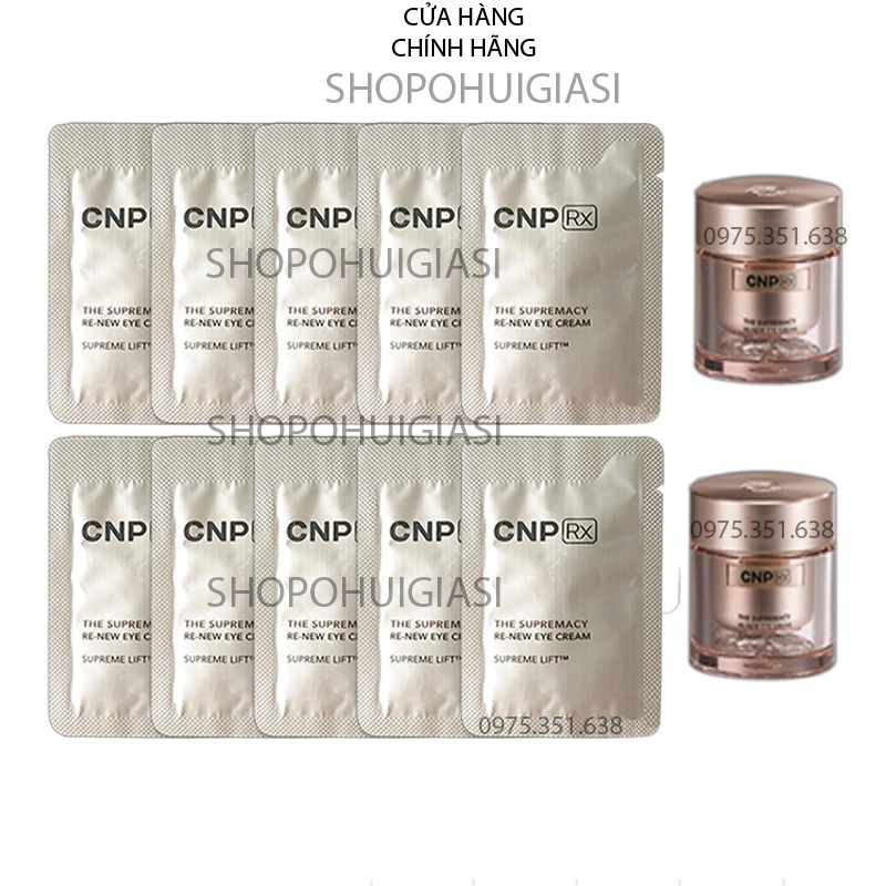 [Mới] Gói sample kem mắt CNP Rx xóa tan bọng, mờ thâm nhăn và trẻ hóa  - CNP Rx THE SUPREMACY RE-NEW EYE CREAM 1ml