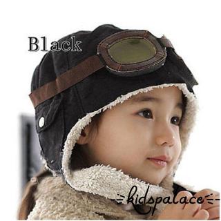Mùa Đông Cho Bé Tập Đi Bé Trai Bé Gái Trẻ Em Phi Công Aviator Mũ Ấm Áp Mũ Dễ Thương Beanie Màu Coffe Đen