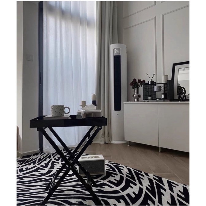 Bàn acrylic gấp màu đen phong cách Bắc Âu - Bàn phụ, kệ lưu trữ đa năng