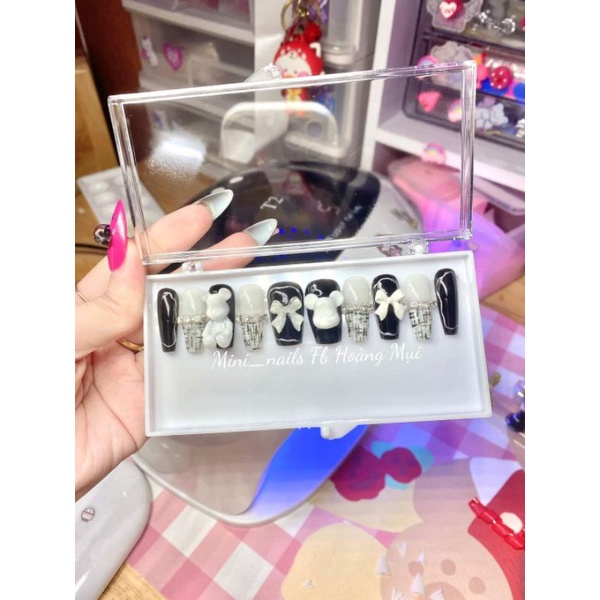 Nail box thiết kế gấu bearbick-kèm keo❤️