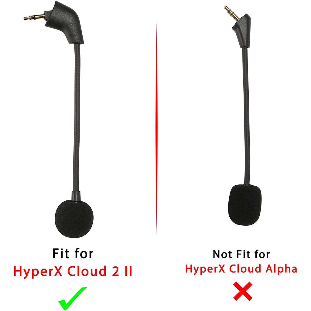 Micro thay thế 3.5mm cho tai nghe chơi game HyperX Cloud 2/HyperX CloudX I&amp;II Core Cloud bạc