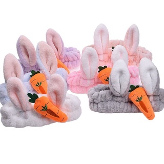 Băng đô turban cài tóc, trang điểm, bờm băng rô tai thỏ cà rốt cao cấp