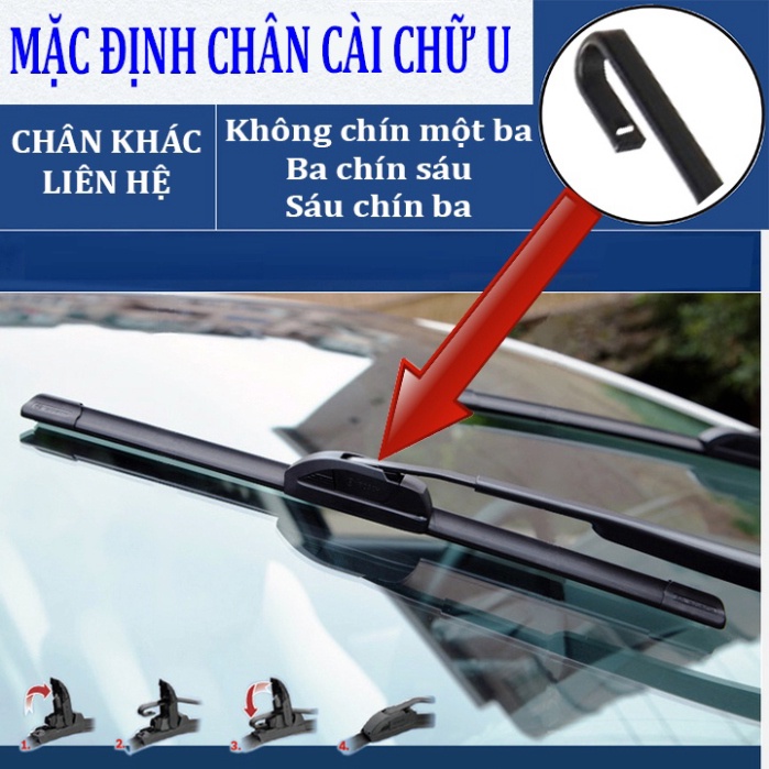 [GIÁ SỐC - HÀNG CHÍNH HÃNG] Bộ 2 thanh gạt nước mưa ô tô Nano xương mềm dành cho hãng xe Hyundai