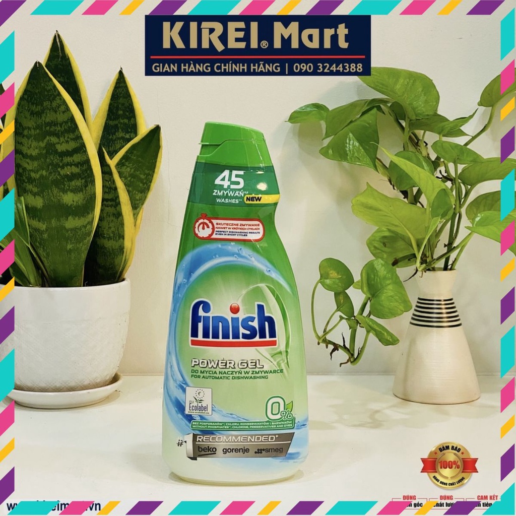  GEL rửa bát Finish All in 1 Max ECO 0% - 900ml