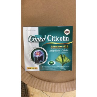 Viên Uống Bổ Não Ginko citicolin cải thiện đau đầu, mất ngủ, hoa mắt