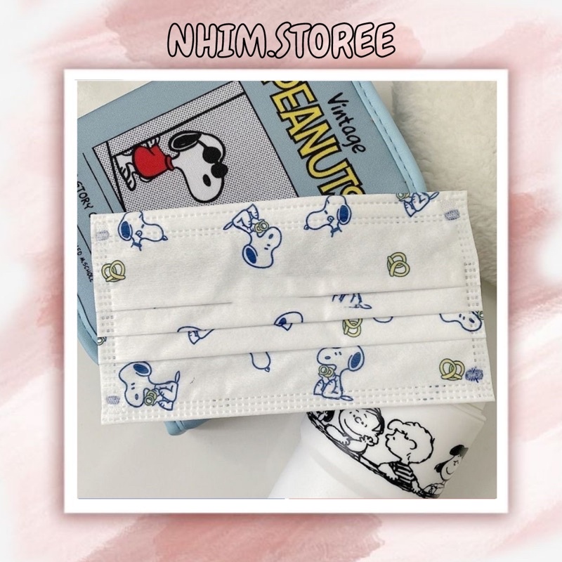 Khẩu Trang In Hình Snoopy Dễ Thương ( Size Dành Cho Người Lớn )