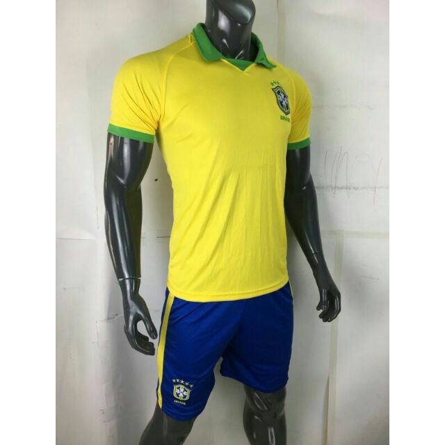 BỘ ĐỒ ĐÁ BANH ĐỘI TUYỂN BRAZIL VÀNG 2019 2020