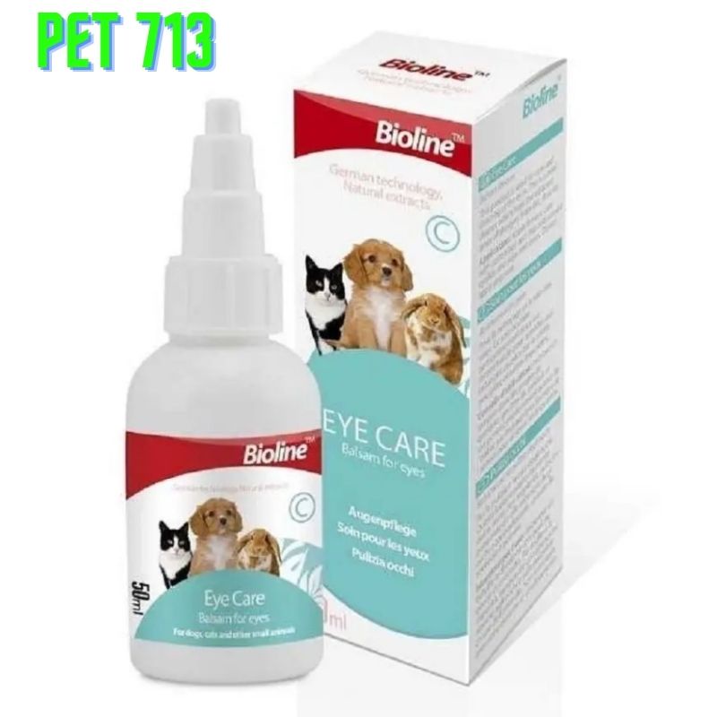 Chai nhỏ mắt , vệ sinh mắt cho chó mèo - Eye care Bioline 50 ml