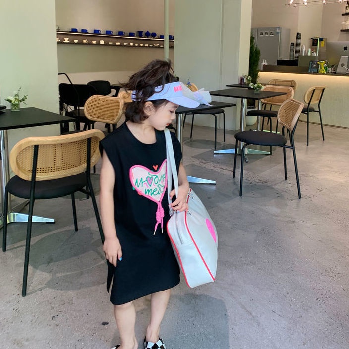 [Hàng Mới Về] Đầm Công Chúa Tay Ngắn Xẻ Tà Bên Hông Dễ Phối Đồ Phong Cách Phương Tây Mùa Hè Cho Bé Gái