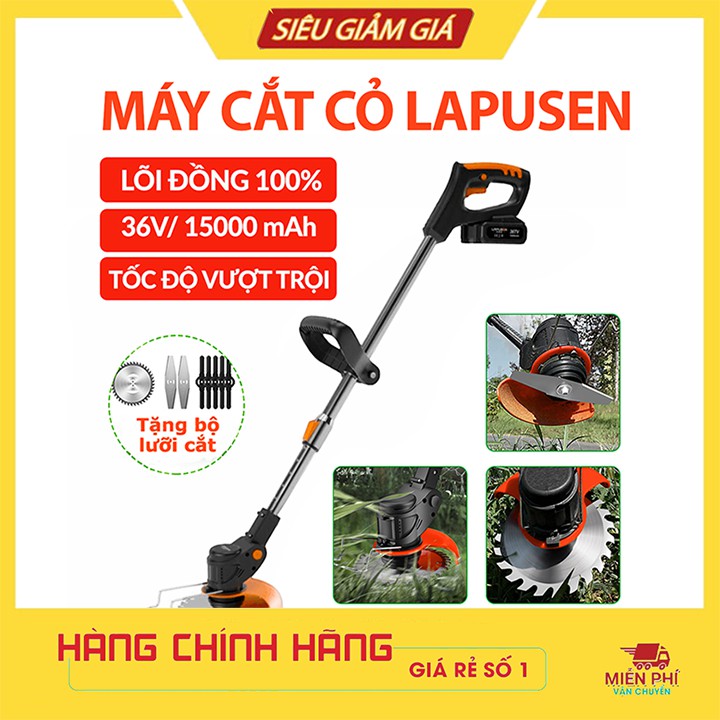 Máy cắt cỏ cầm tay LAPUSEN 2PIN, Máy tỉa cành đa năng nhỏ gọn [TẶNG BỘ 8 LƯỠI CẮT]