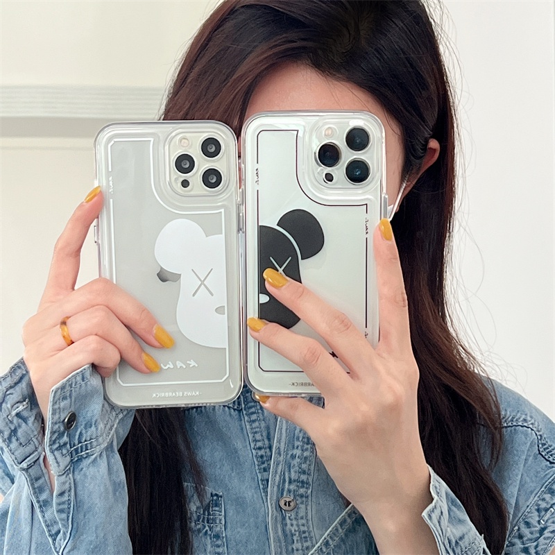 Ốp Điện Thoại Trong Suốt In Hình Gấu Hoạt Hình Cho iPhone 7+ 8+ 8 7 Plus 11 12 13 Pro MAX X XS MAX XR