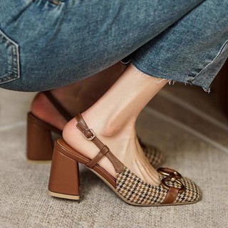GIÀY HỞ GÓT GUCCI QC CARO